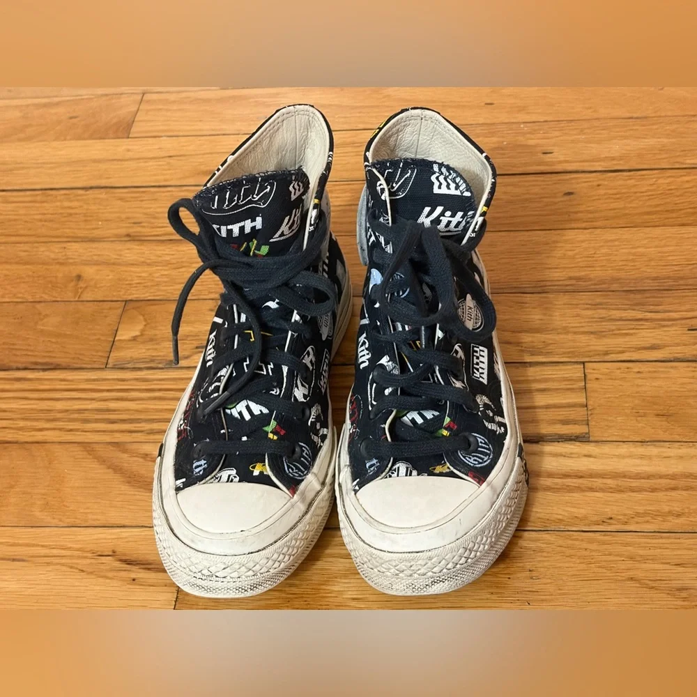 Converse x KITH 10th Anniversary Chuck 70 High Black Chucks, Shoes, Sneakers